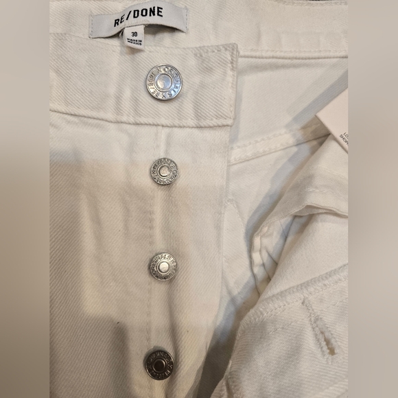 NWT Re/Done 70's Stove Pipe Jeans Vintage White 30 $265 Sold at Revolve - Picture 12 of 16